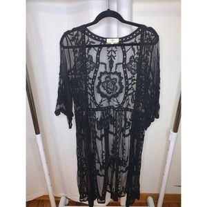 3/4 length lace duster